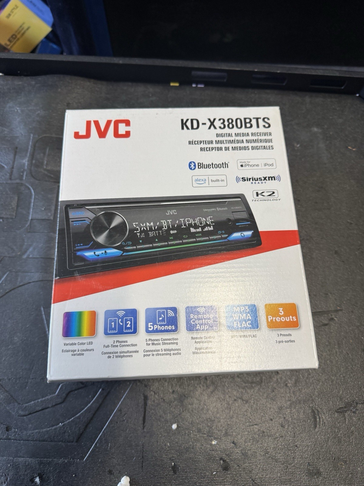 JVC KD-X380BTS Digital Media Receiver Bluetooth/USB/SiriusXM, App Compatibility