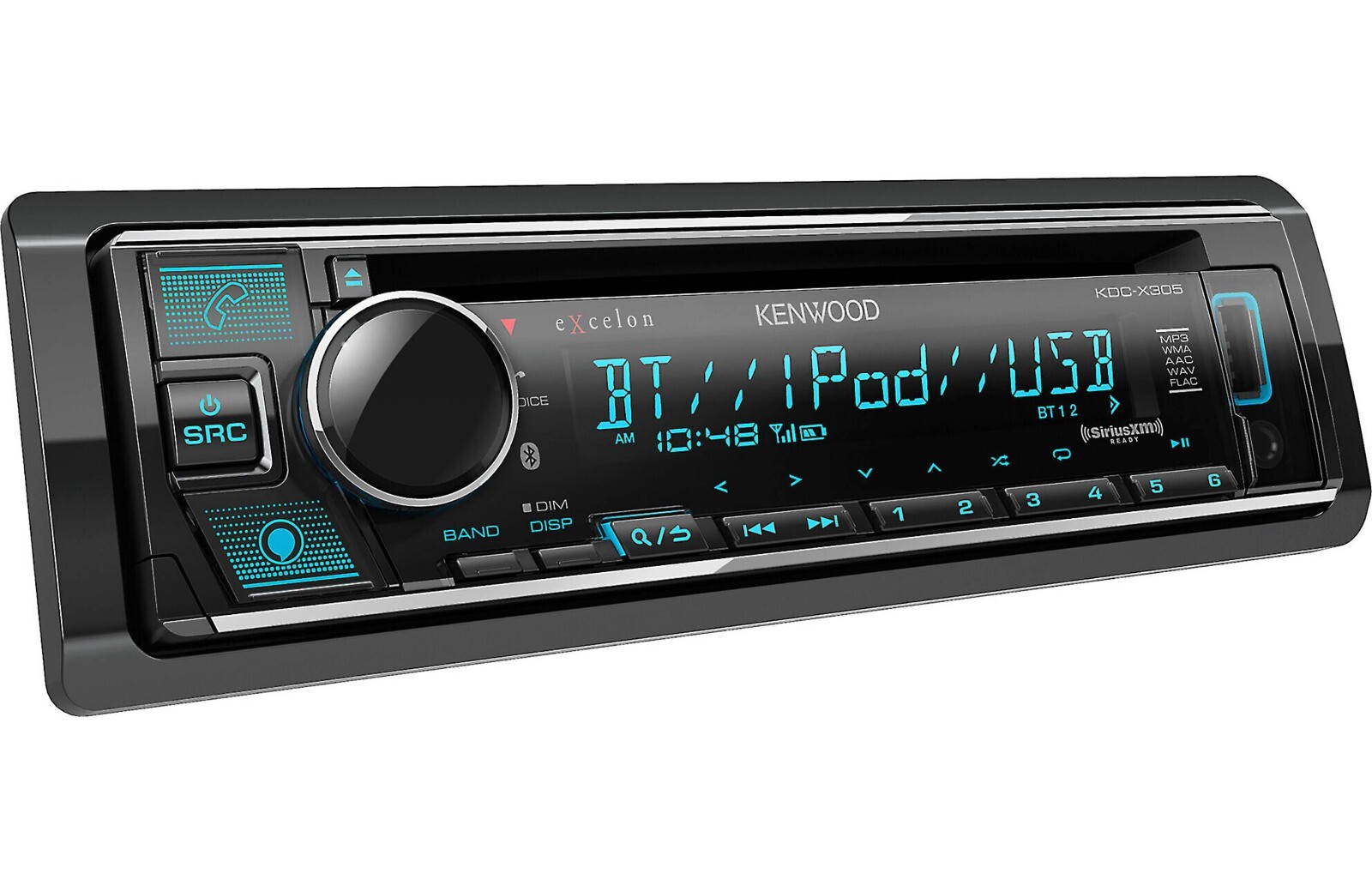Kenwood Excelon KDC-X305 Bluetooth CD Android iPhone Alexa AM FM USB Aux 6Ch 5v