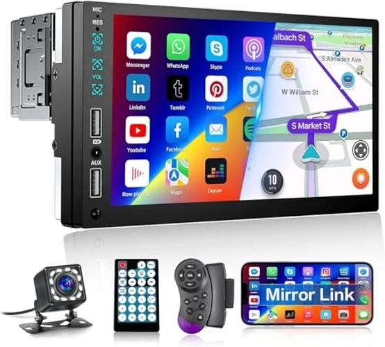 Single Din Car Stereo with iOS/Android Mirror Link 7 Inch Single Din 7050