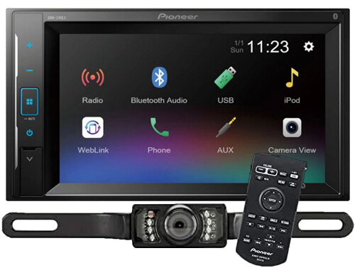 Pioneer DMH-240EX 6.2″ Digital Multimedia Receiver + License Plate Backup Camera