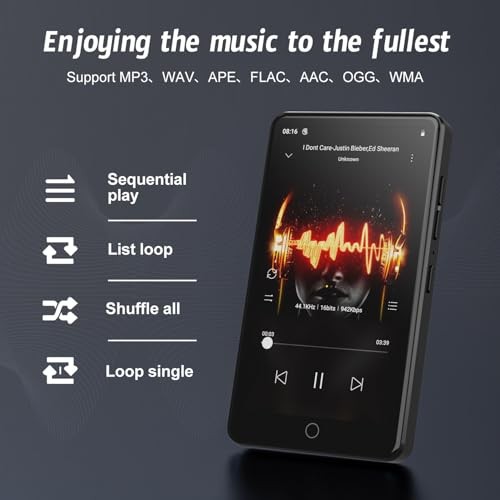 160GB Android 13 MP3 Player with Bluetooth and WiFi – 4.02″ IPS HD Touch Screen