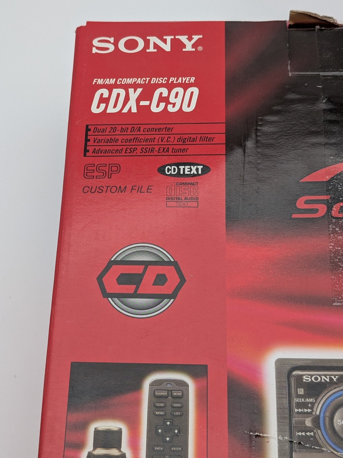 Sony CDX-C90 CD Tuner Car Audio Tested Working Old School SQ Copper No Remote