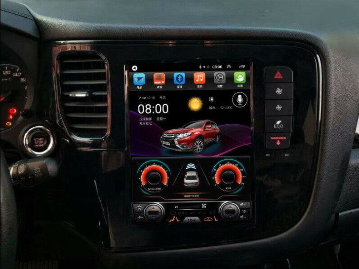 10.4″ Android Navigation Car Gps Tesla Style For Mitsubishi Outlander 13~20
