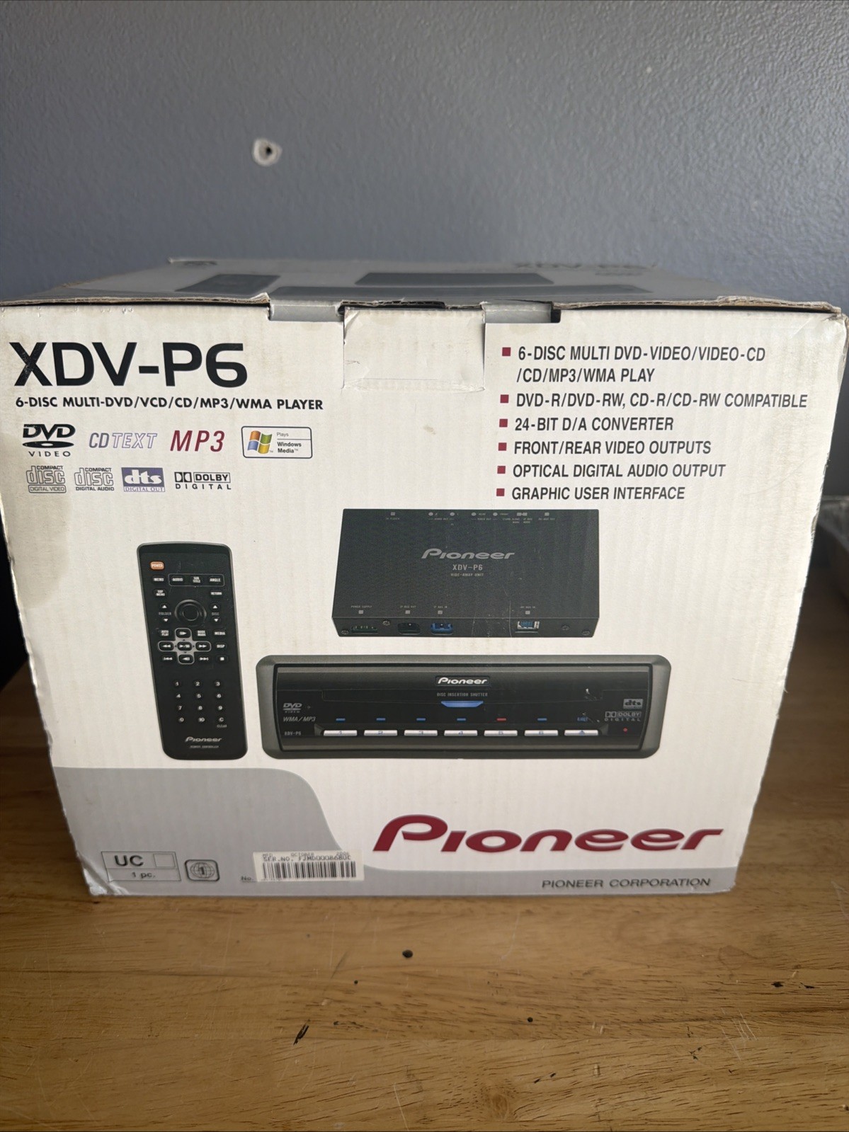 Pioneer XDV-P6 Car Stereo Mobile Media Station BRAND NEW 6 Disc DVD