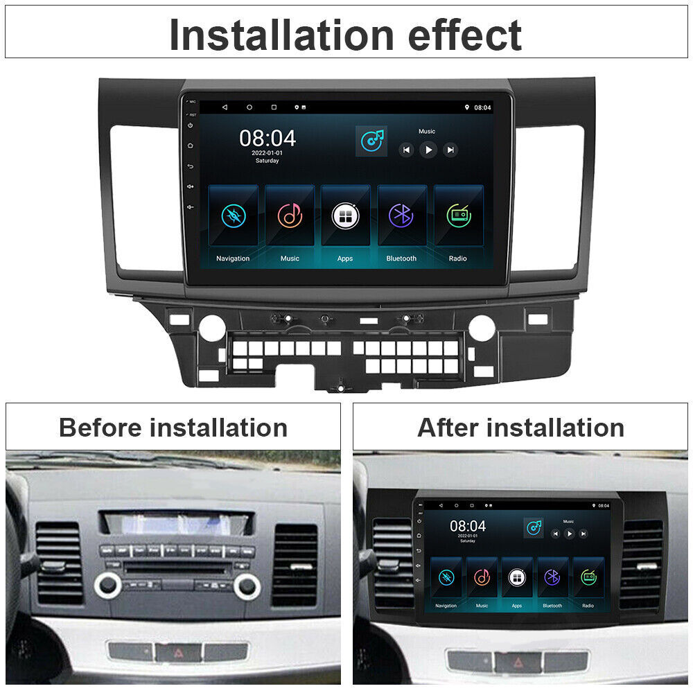 Auto Car Stereo Radio Dash Kit Carplay For Mitsubishi Lancer 2008-17 Android13