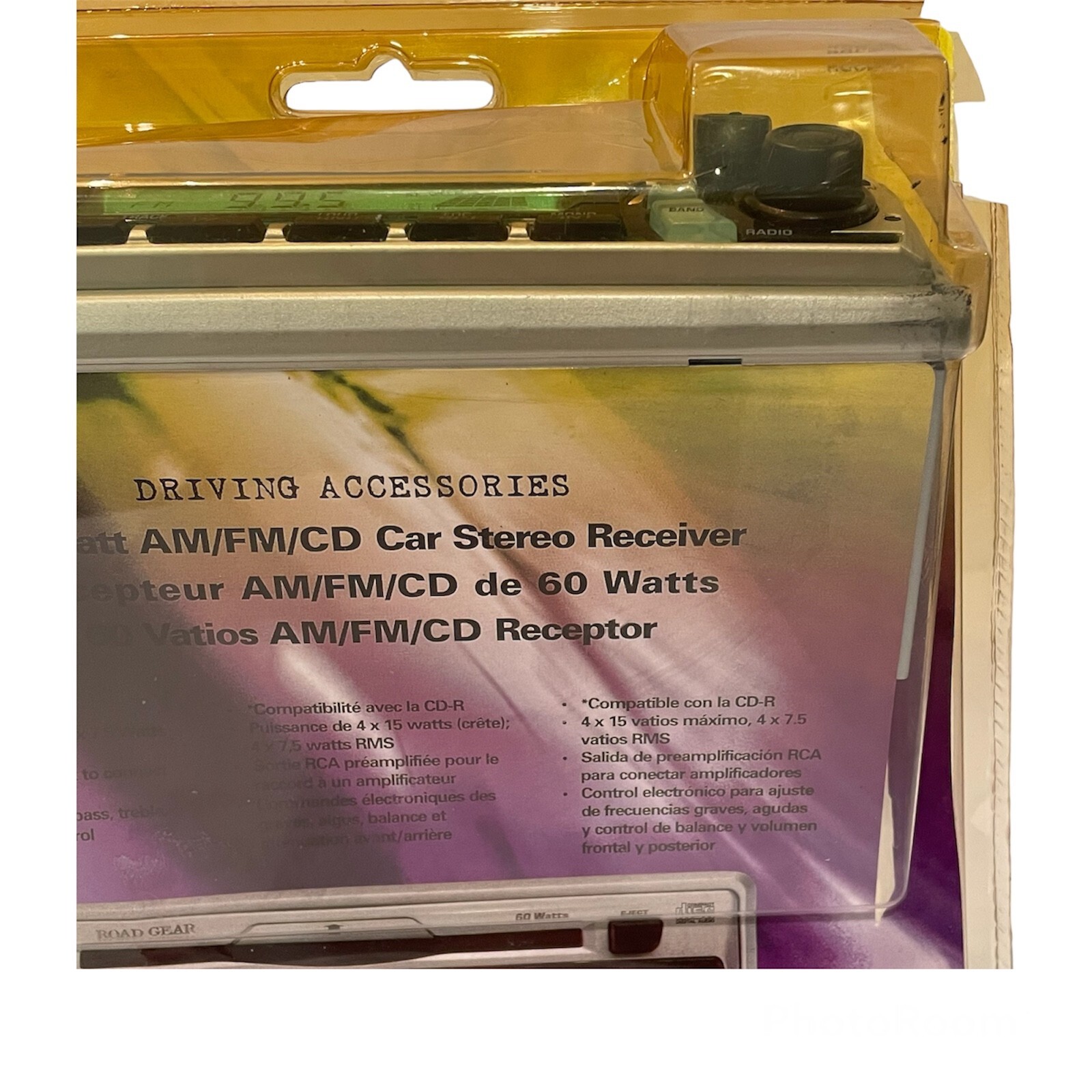 Road Gear 60 Watt AM FM CD Car Stereo Receiver RGCD402 New Old Stock