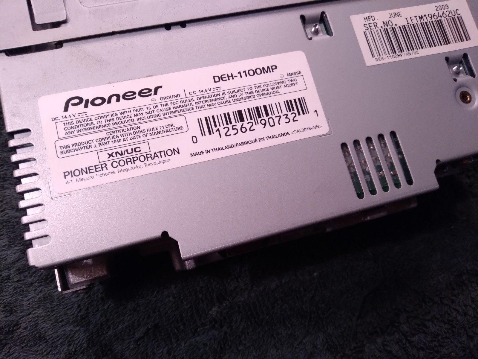 Pioneer DEH-1100MP, CD/MP3, Receiver , 200 watts,