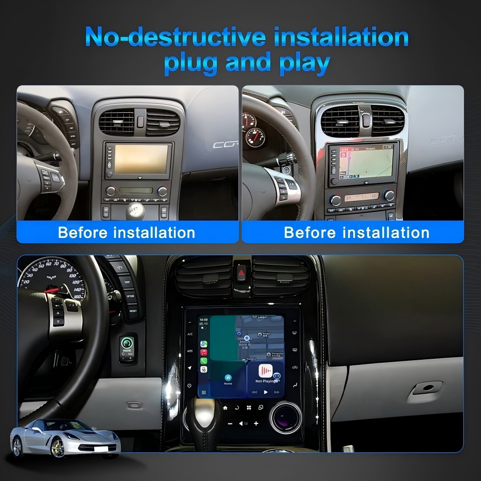 10.4″Car Radio for Chevrolet Corvette C6 2005-2013 Stereo GPS Navigation Carplay