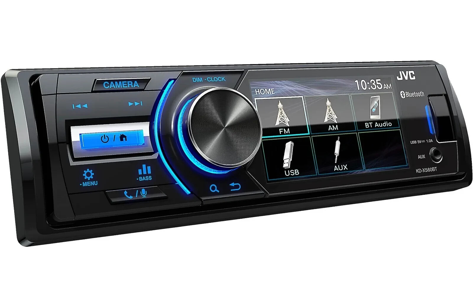 JVC KD-X560BT Marine Boat UTV Digital Media Player Bluetooth Rear Camera Input