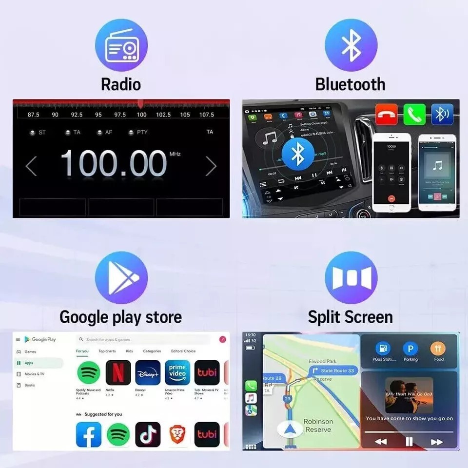 4+64G Android 13 Car Stereo Radio GPS WIFI Touch Screen For Honda CRV 2007-2011