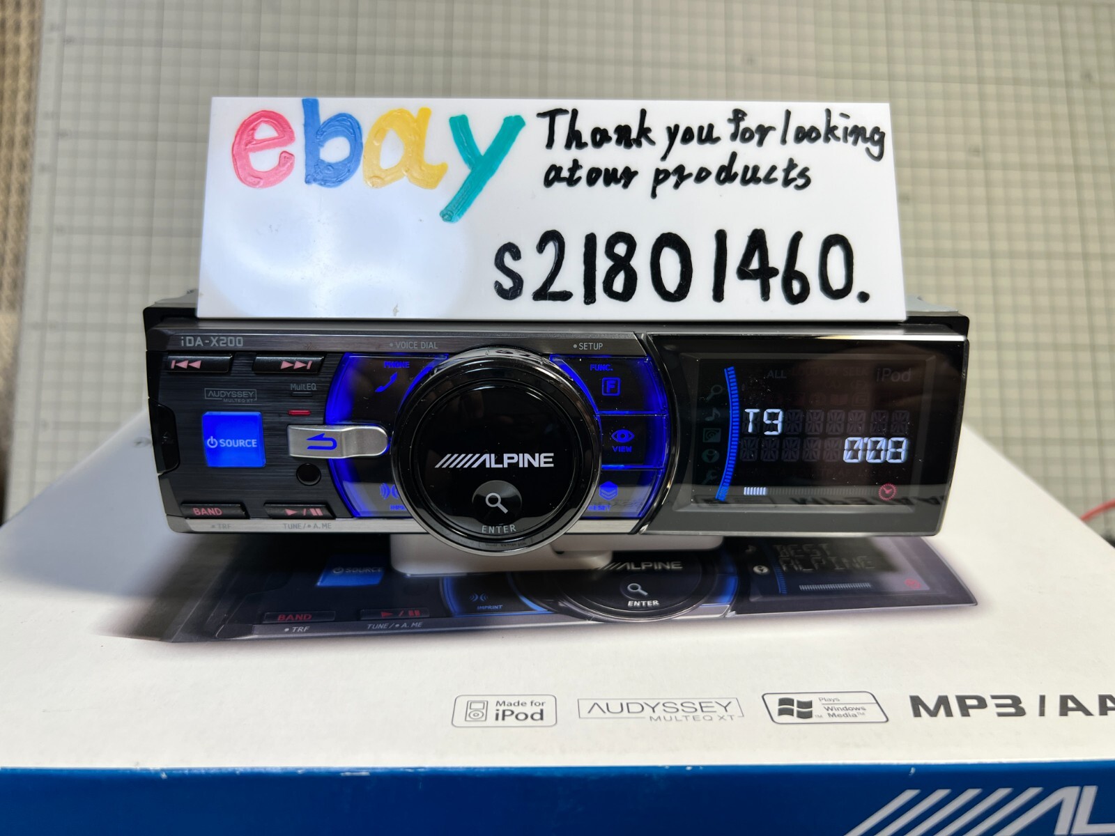 ALPINE iDA-X200 MP3/WMA/AAC USB Player Audio Head Unit Bluetooth JDM Near Mint