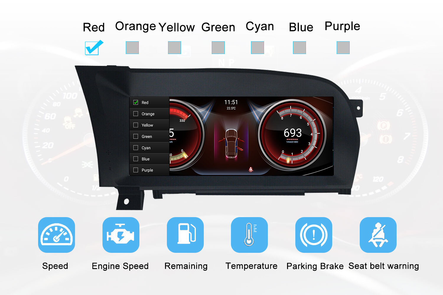 10.25inch Android Screen UPGRADE GPS Mercedes Benz S W221 2010-2013 NTG3.5
