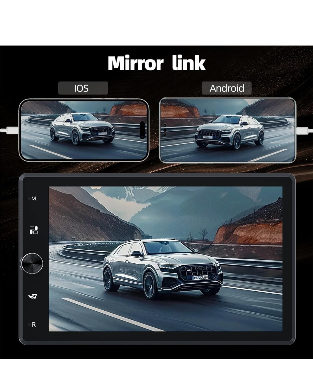 10.4 inch 1 din car MP5 player