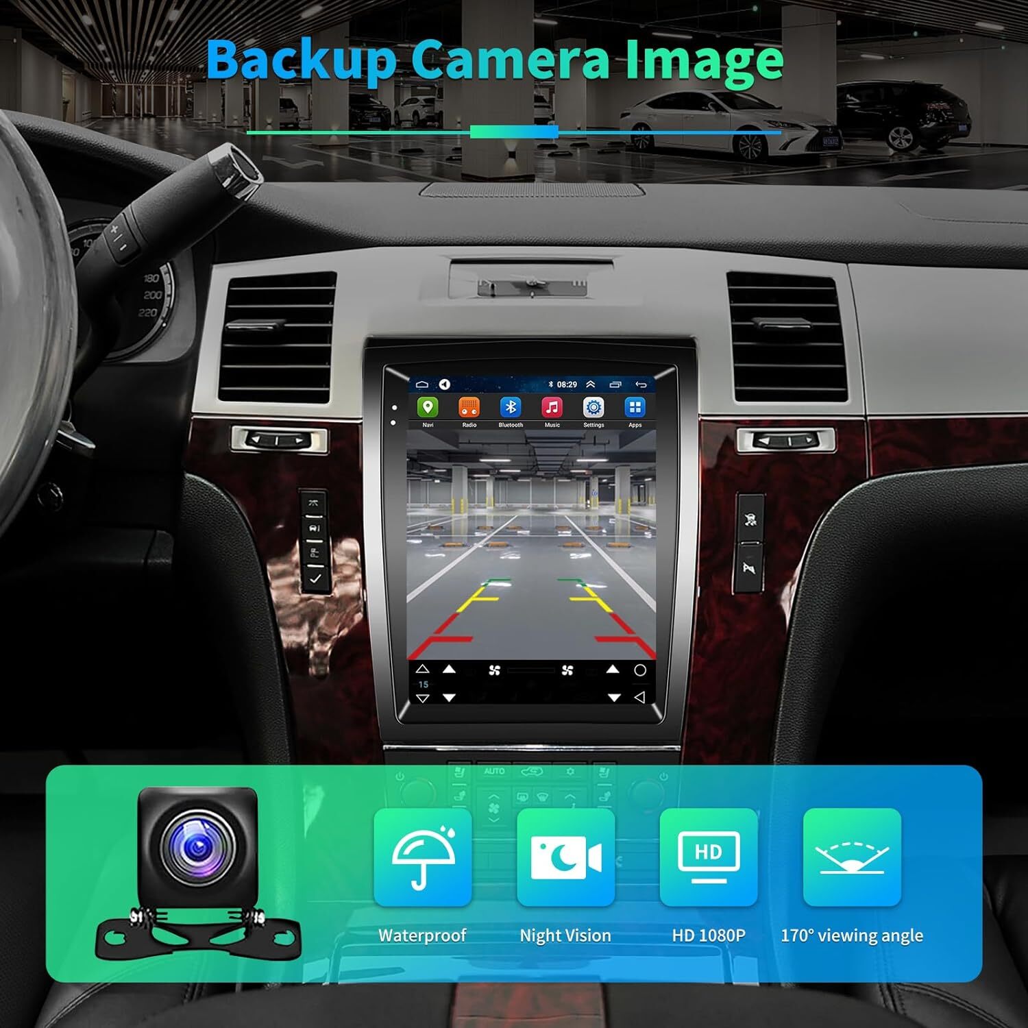 For Cadillac Escalade 2007-2014 Android 13 Car Stereo Radio GPS NAVI Player 64G