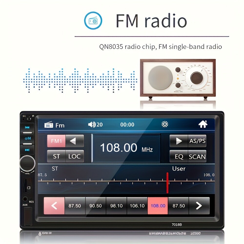 Universal 2 Din Car Radio 7" Autoradio Multimedia Player Car Stereo MP5