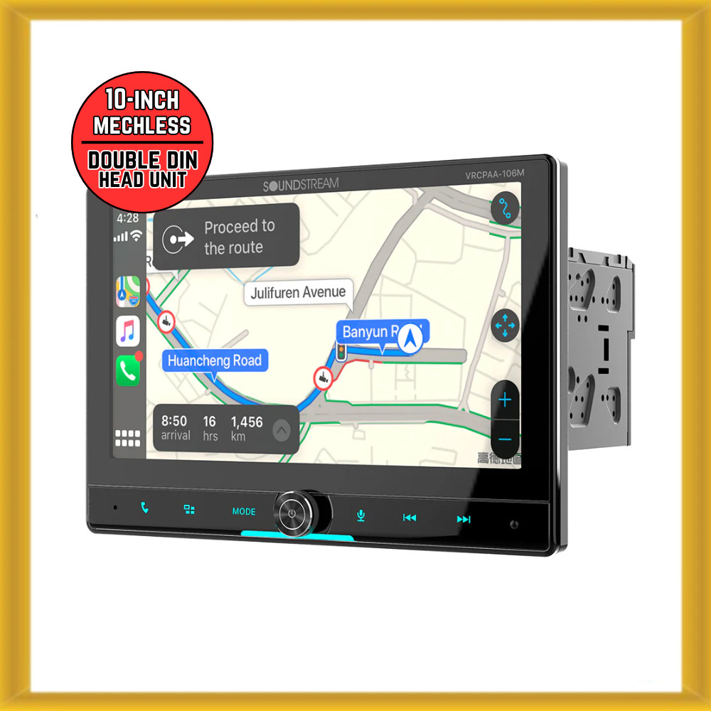 Soundstream Floating 10.6″ 2 DIN Multimedia Touchscreen Mechless Car Head Unit