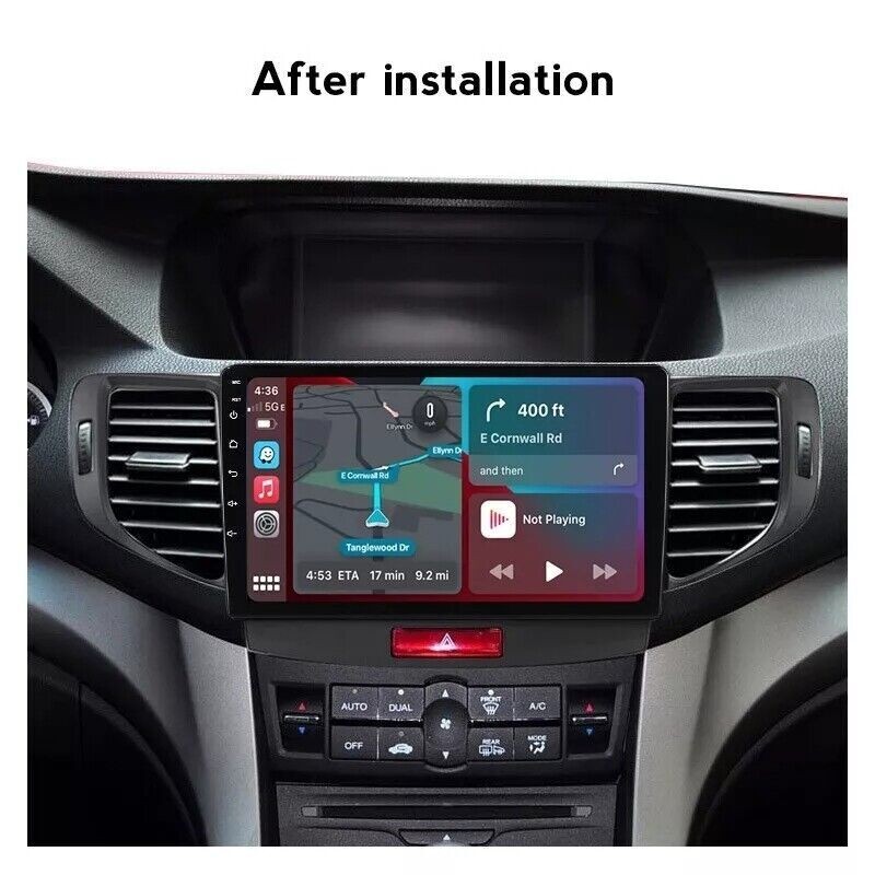 9″ 64GB Apple Carplay Android Auto GPS Car Stereo Radio For Acura TSX 2009-2014