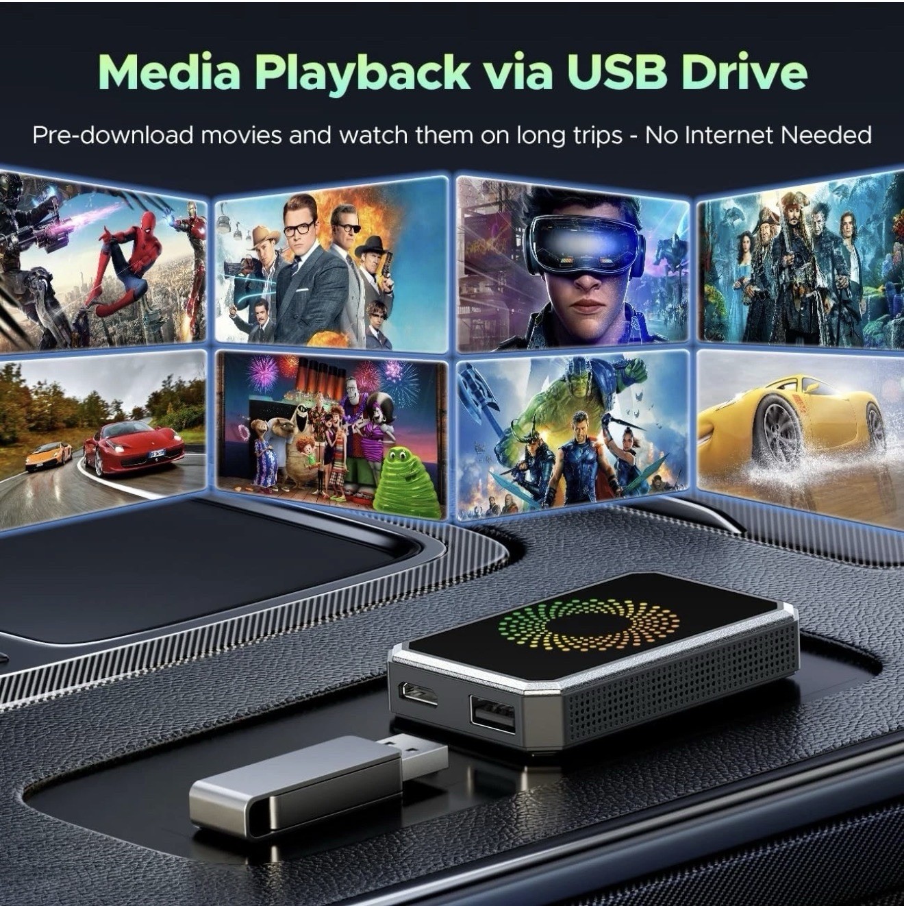 Wireless CarPlay WIFI AI box Android Auto Adapter Converter w/ Netflix YouTube