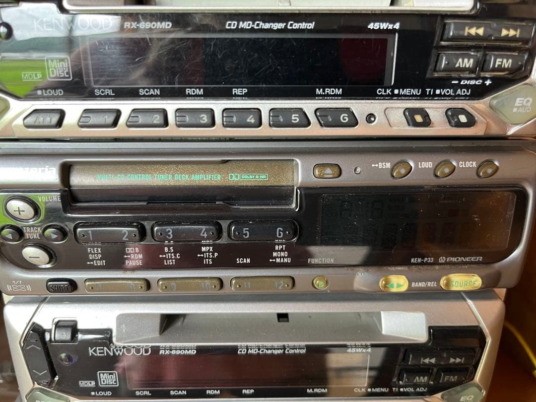 KENWOOD RX-690MD x2 RX-490CD Carrozzeria KEH-P33 JDM Car Audio 4PC Tested