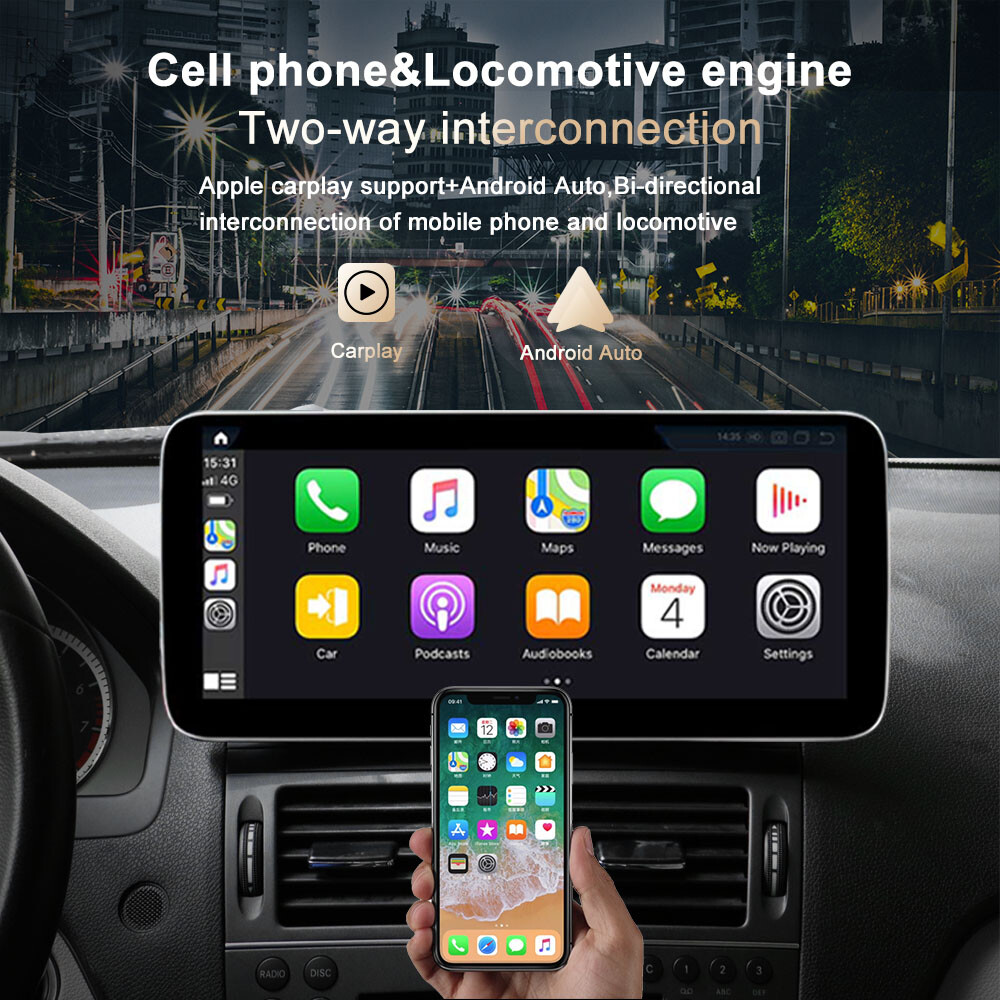 Ugode 12.3inch Android Screen CarPlay Stereo GPS Benz C class W204 2007-2010 NTG