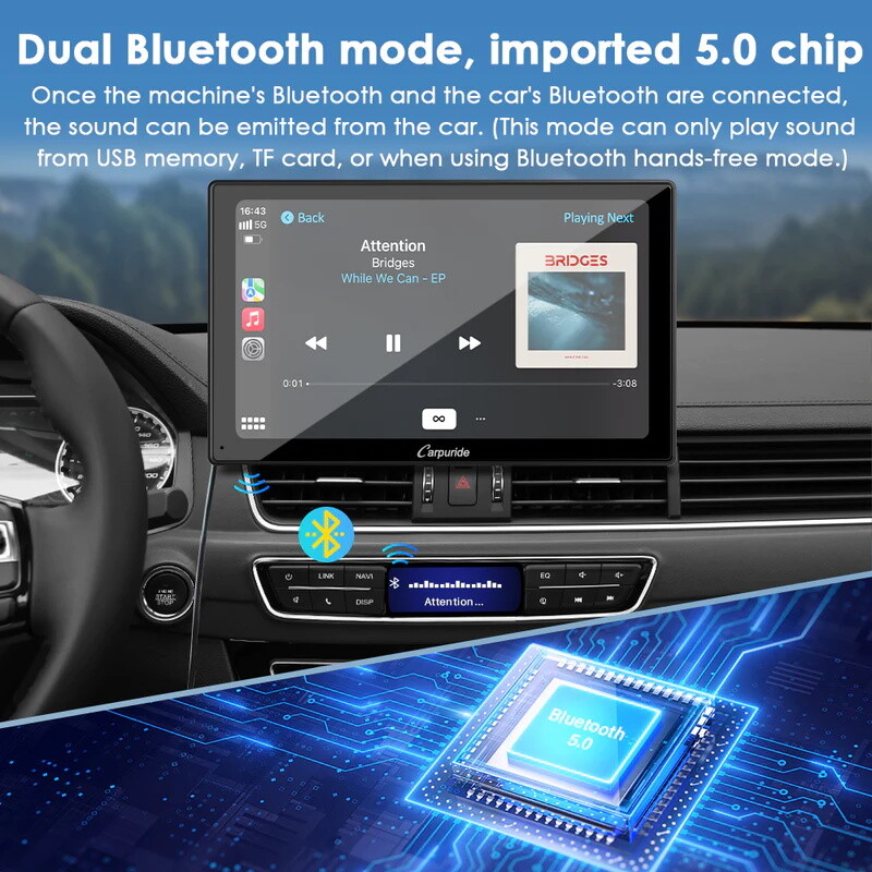 Carpuride 2+32G 9″Touchscreen Apple Carplay Car Stereo Android Auto Apps Install