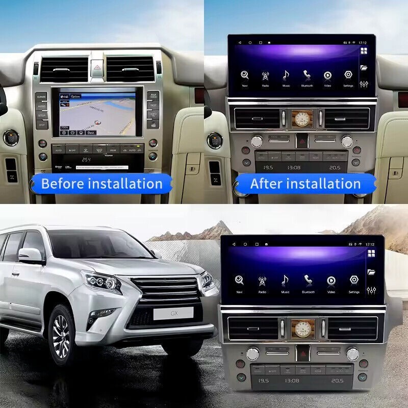 For Lexus GX460 GX400 2010-2022 Android Car Stereo Radio GPS Navi Carplay 12.3″