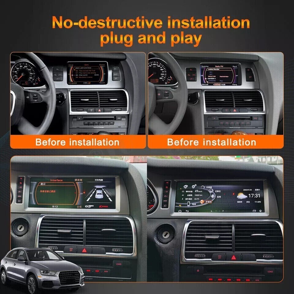 10.2″ For 2005~2015 AUDI Q7 Car Radio GPS Navigation 128GB Android Auto CarPlay