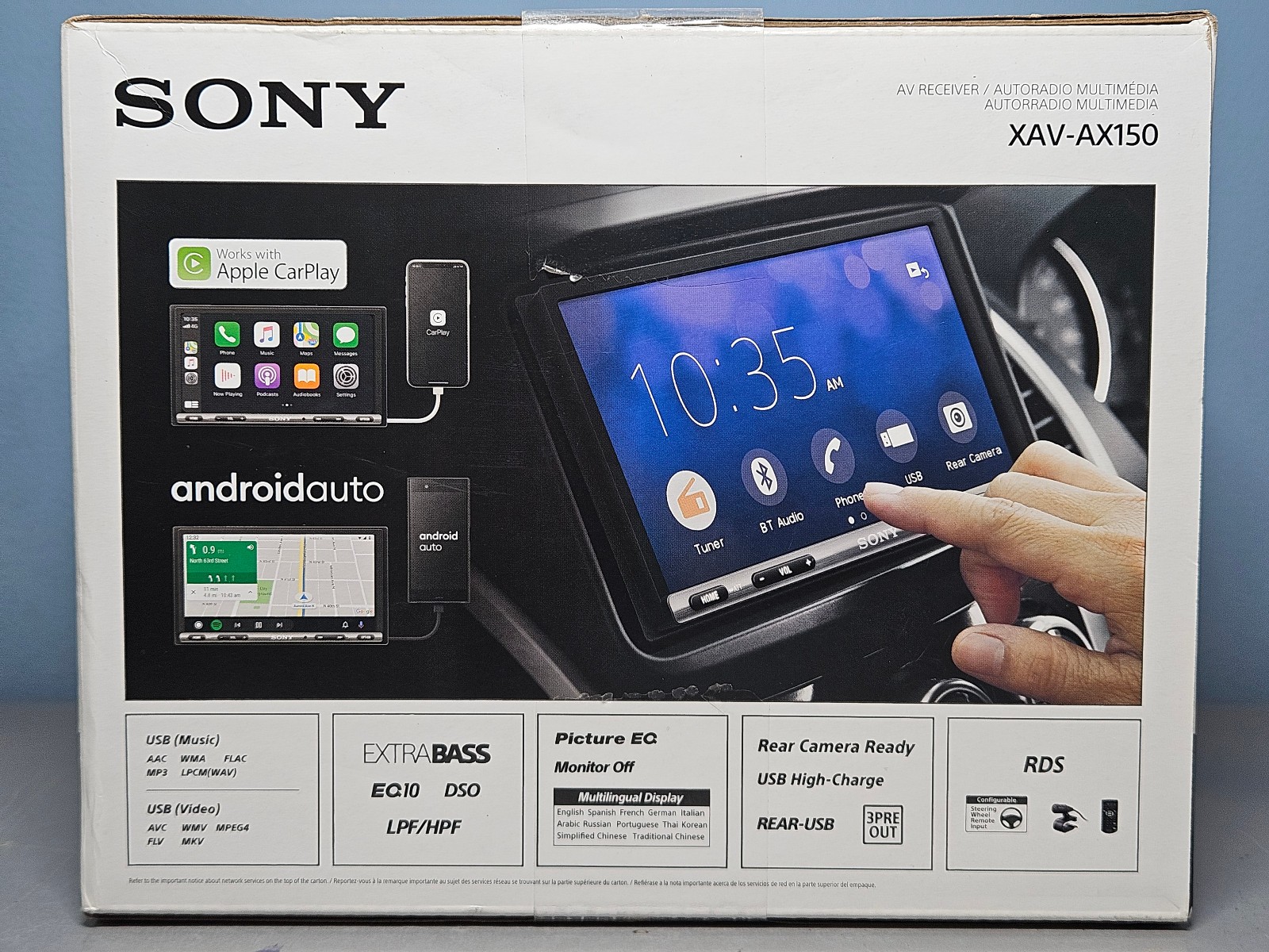 Sony XAV-AX150 Apple Car Play/Android Auto 7″ Touchscreen In Dash – New & Sealed