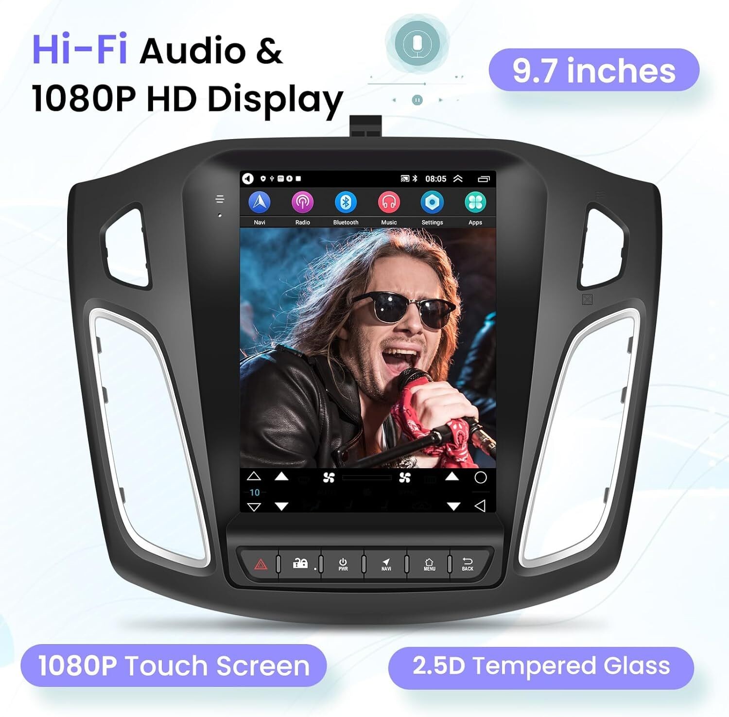 Car Radio Stereo Carplay For Ford Focus SWC Head Unit Wireless GPS SWC IPS HD