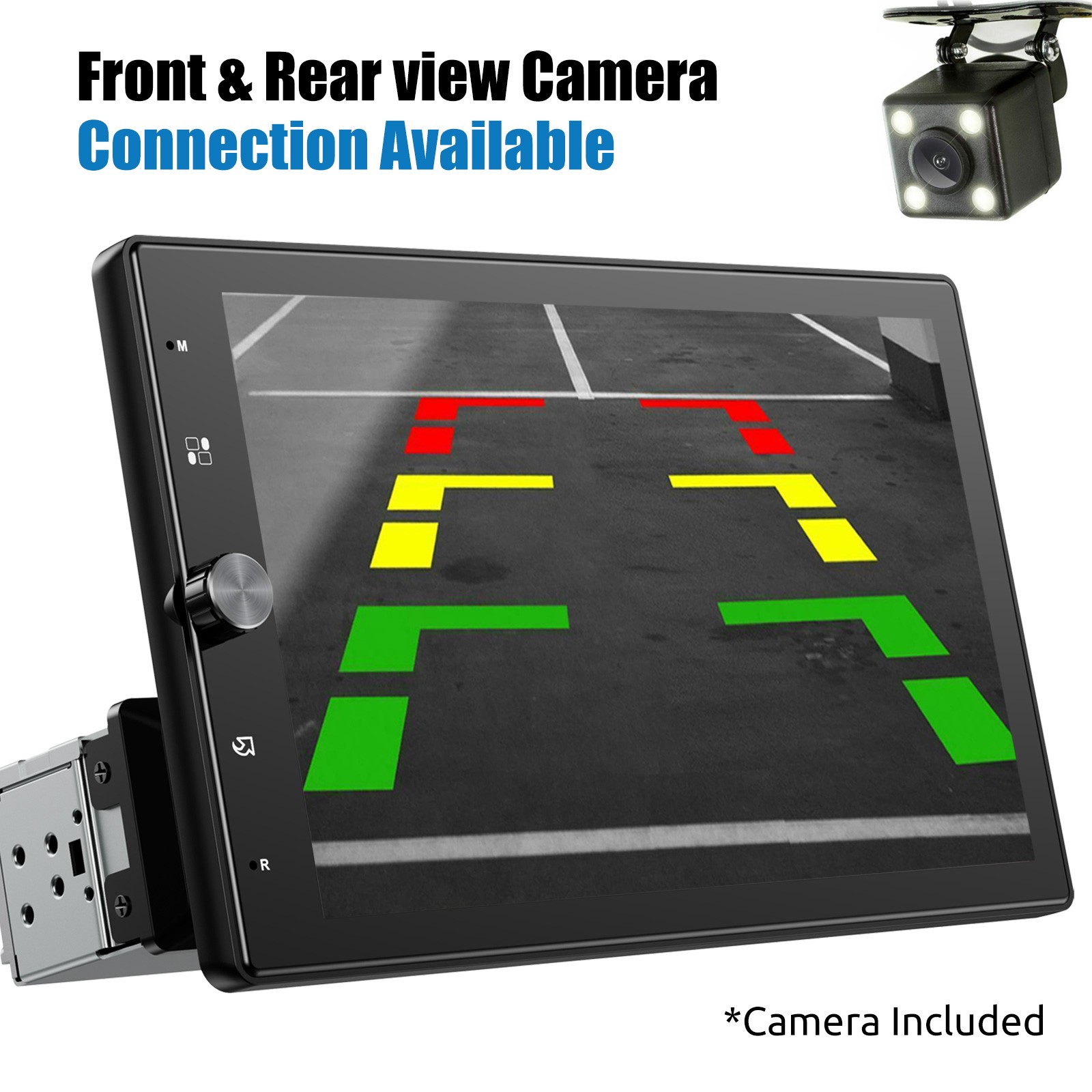 10.4″ Single DIN Car Stereo Wireless Apple CarPlay Android Auto MP5 FM +Camera
