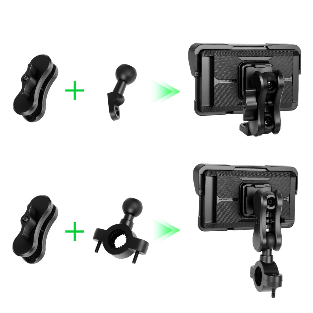 5″ Waterproof Motorcycle Navigator Portable Wireless CarPlay Android Auto Screen