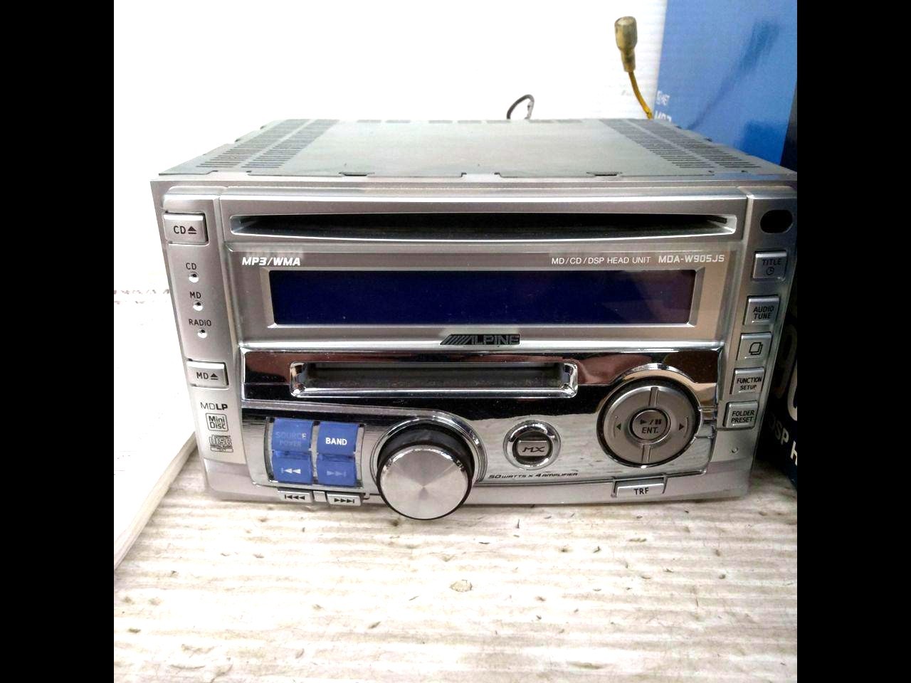ALPINE MDA-W905JS Car Stereo Receiver Tested Working CD MD w/ Manual