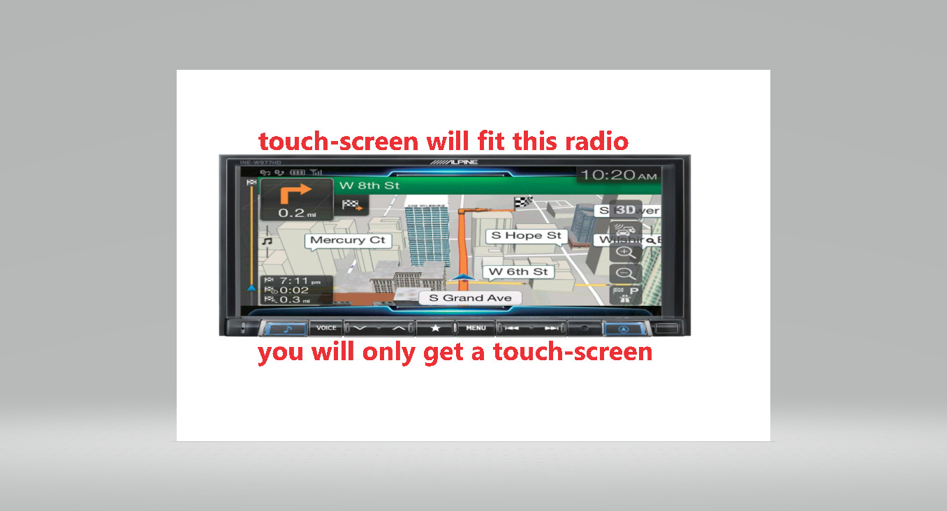 ALPINE Navigation RADIO 7″ REPLACEMENT Digitizer TOUCH-SCREEN GLASS ILX-207
