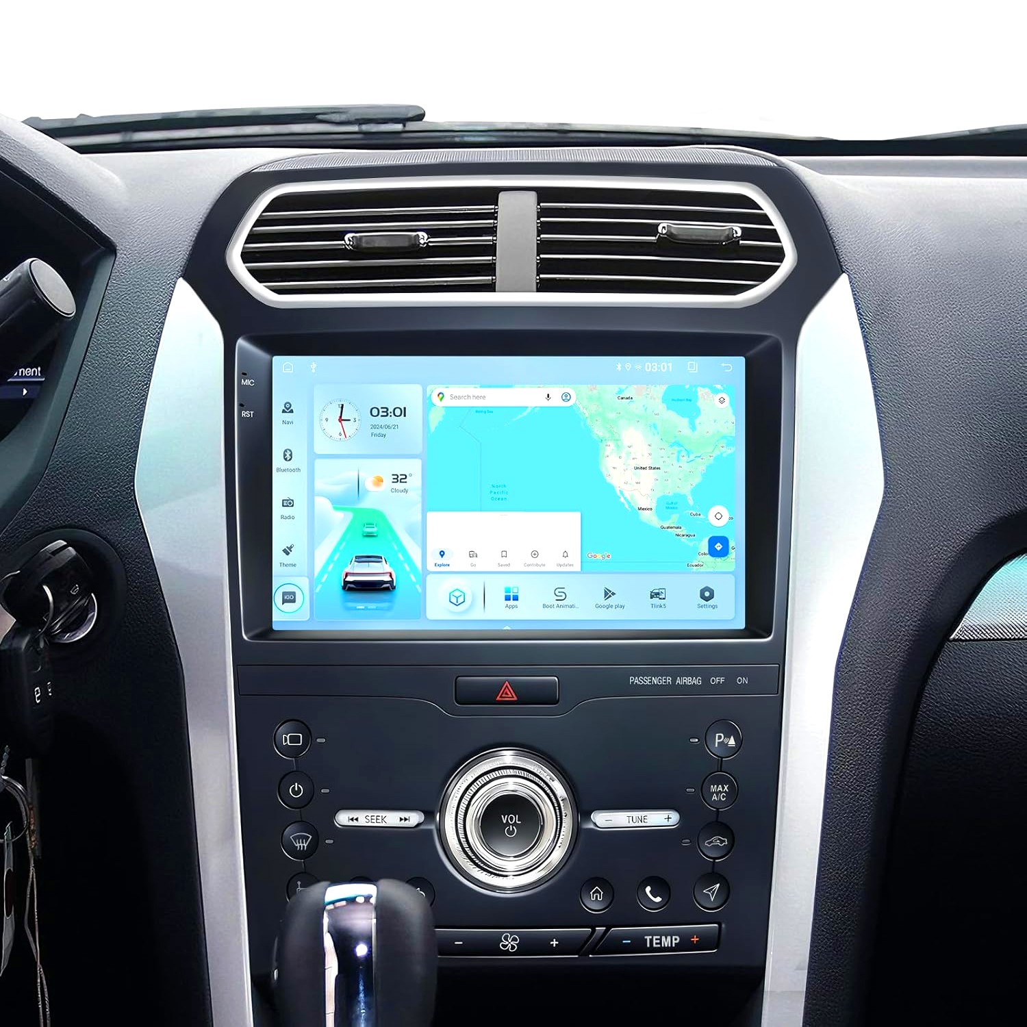10.1″Ford Explorer Car Radio Stereo GPS Wireless Apple Carplay Android 2011-2019