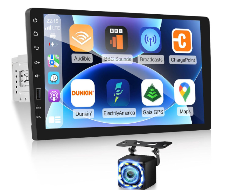 9inch Single Din Touchscreen Car Stereo Compatible with Wireless Carplay and And