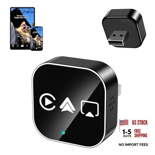 4-in-1 Wireless CarPlay Android Auto Adapter AirPlay & Miracast Media Hub Black