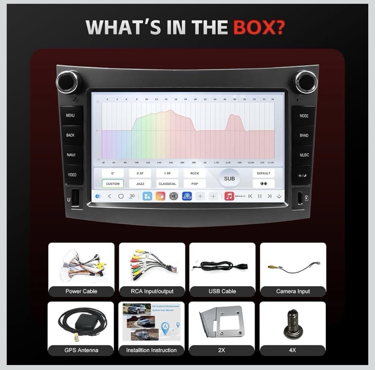 Car Stereo Radio 2010-2014 Subaru Legacy Outback QLED Touch Screen CarPlay