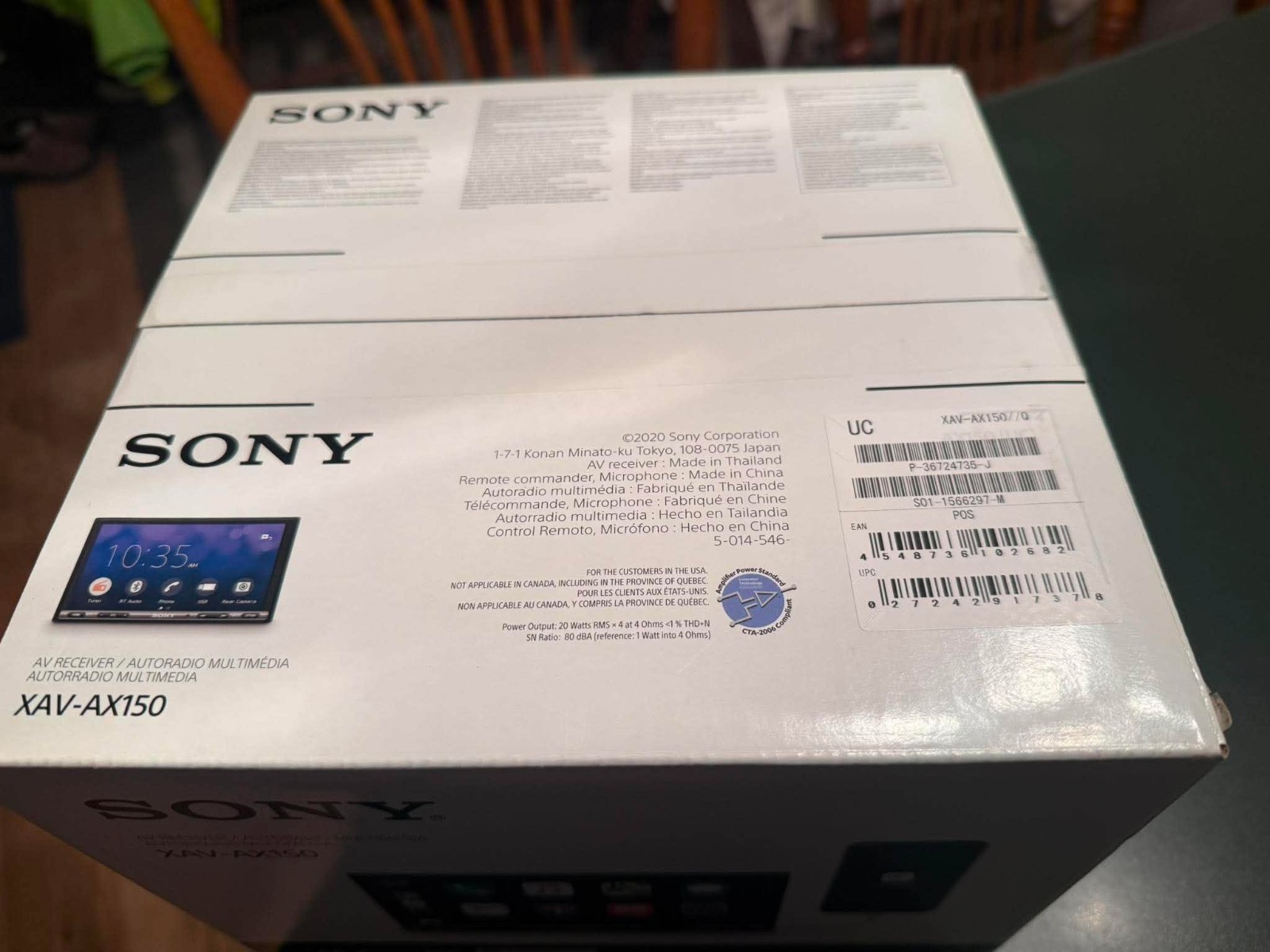 Sony XAV-AX150 Apple CarPlay/Android Auto 7″ Touchscreen-Double-DIN In-Dash Unit