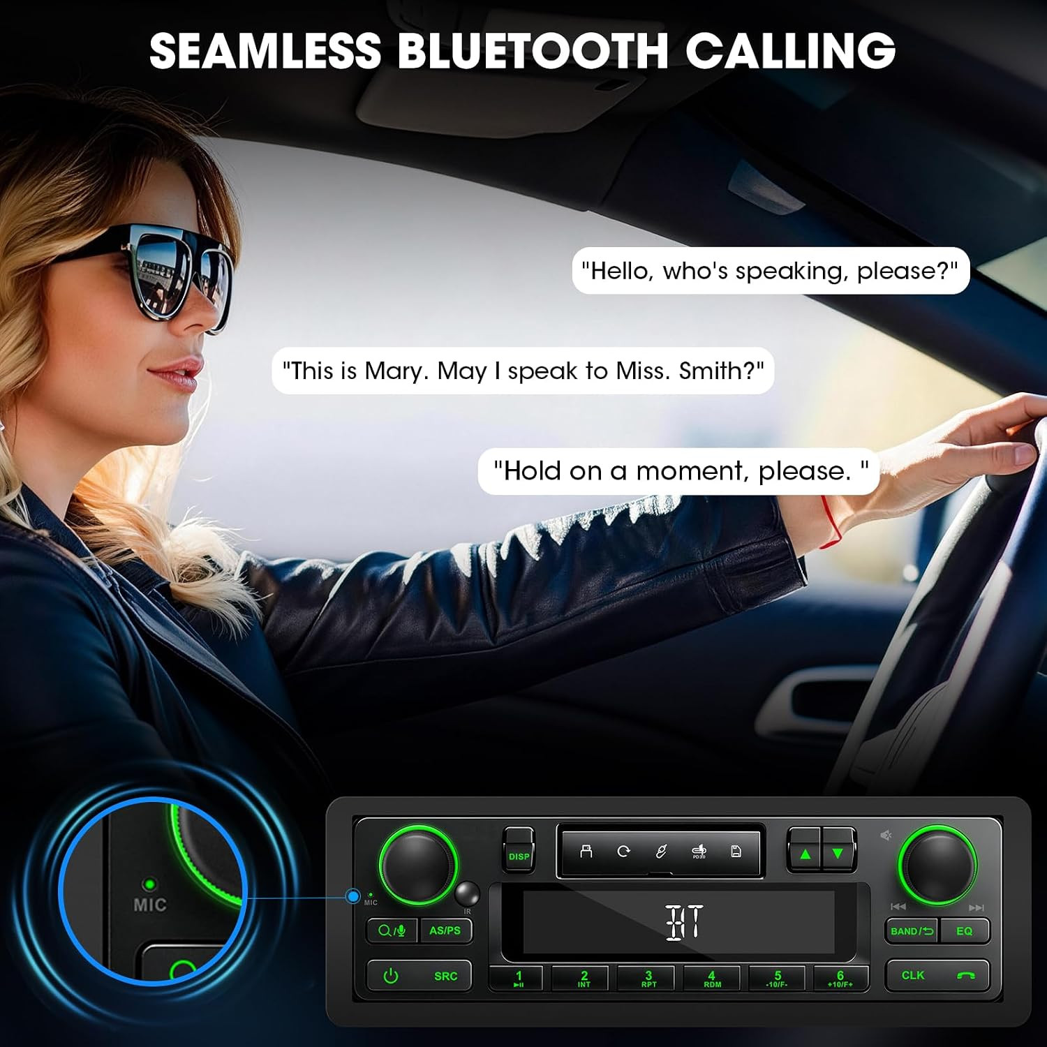 Single Din Retro Bluetooth Radio: European Style Stereo for Classic Cars | HD LC