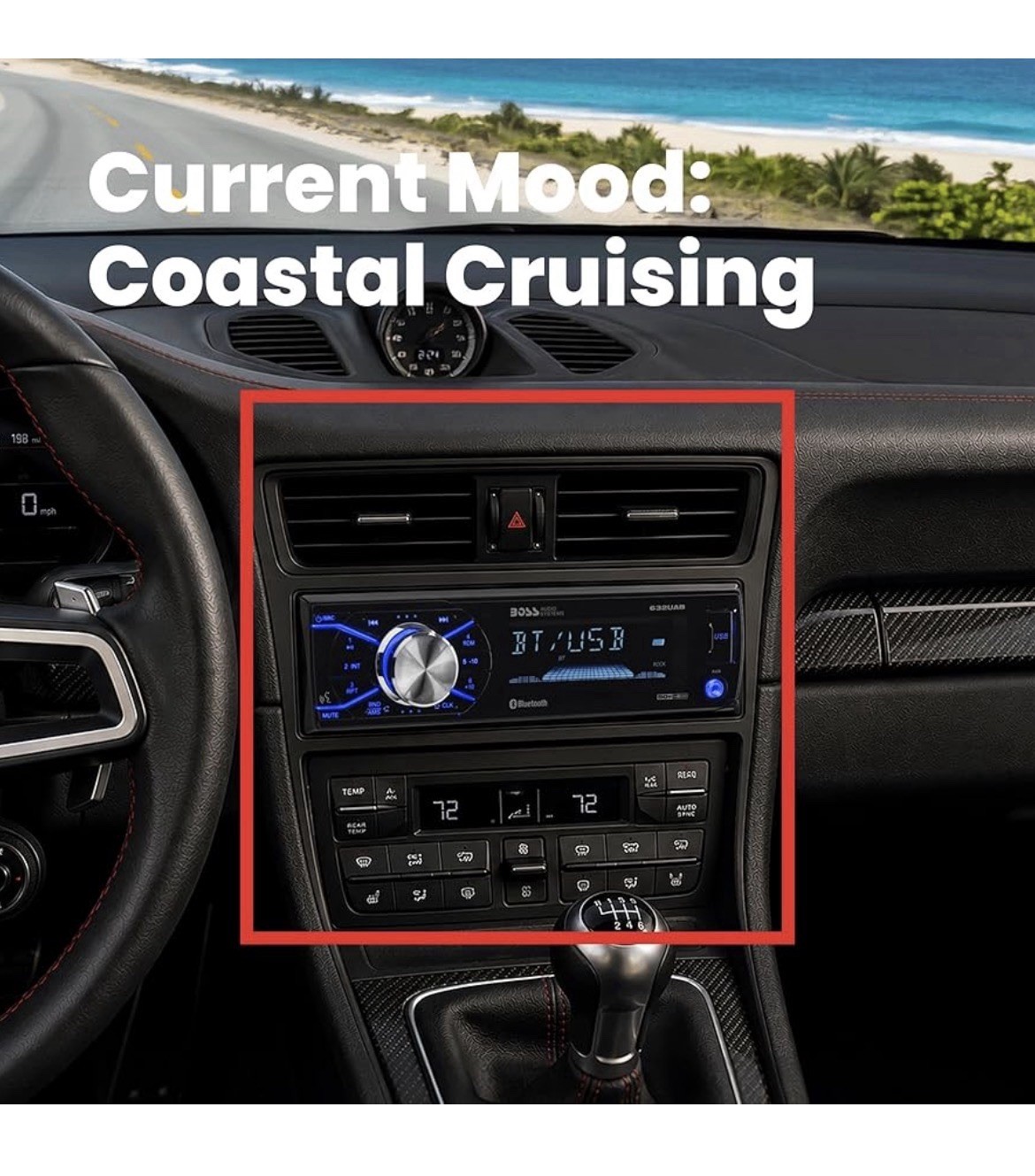 Boss Audio 632UAB Single DIN Car Stereo with Bluetooth USB AUX