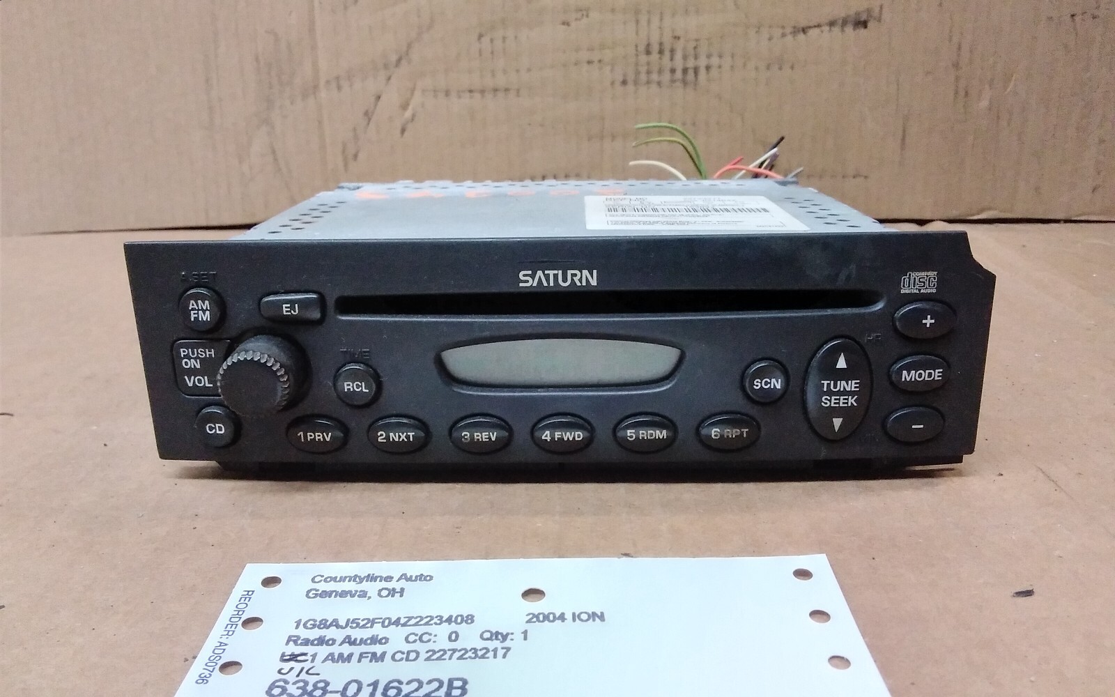 2004 SATURN ION AM FM CD RADIO (OPT U1C) ID-22723217