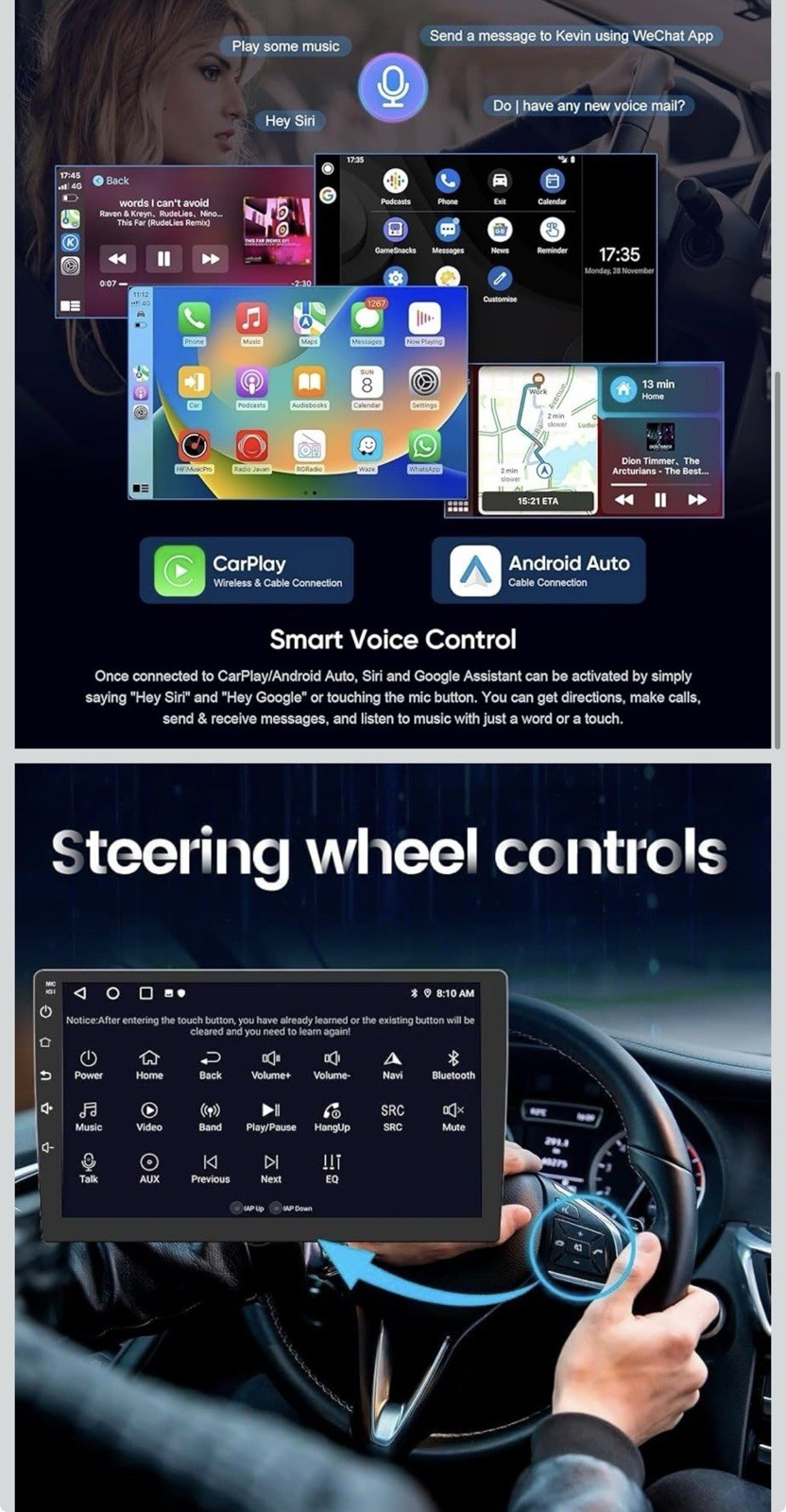 2015-21 Dodge RAM ProMaster Android 9” Touchscreen Car Radio + Backup Cam