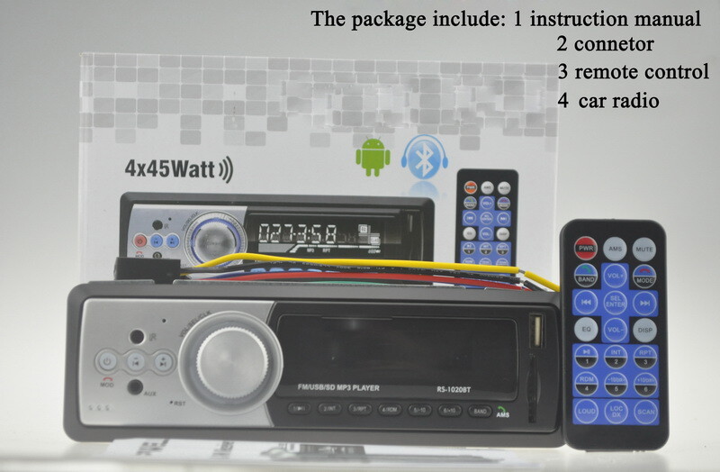 1 DIN Bluetooth ＋Microphone FM Receiver Car Audio Stereo USB SD MMC Card Reader