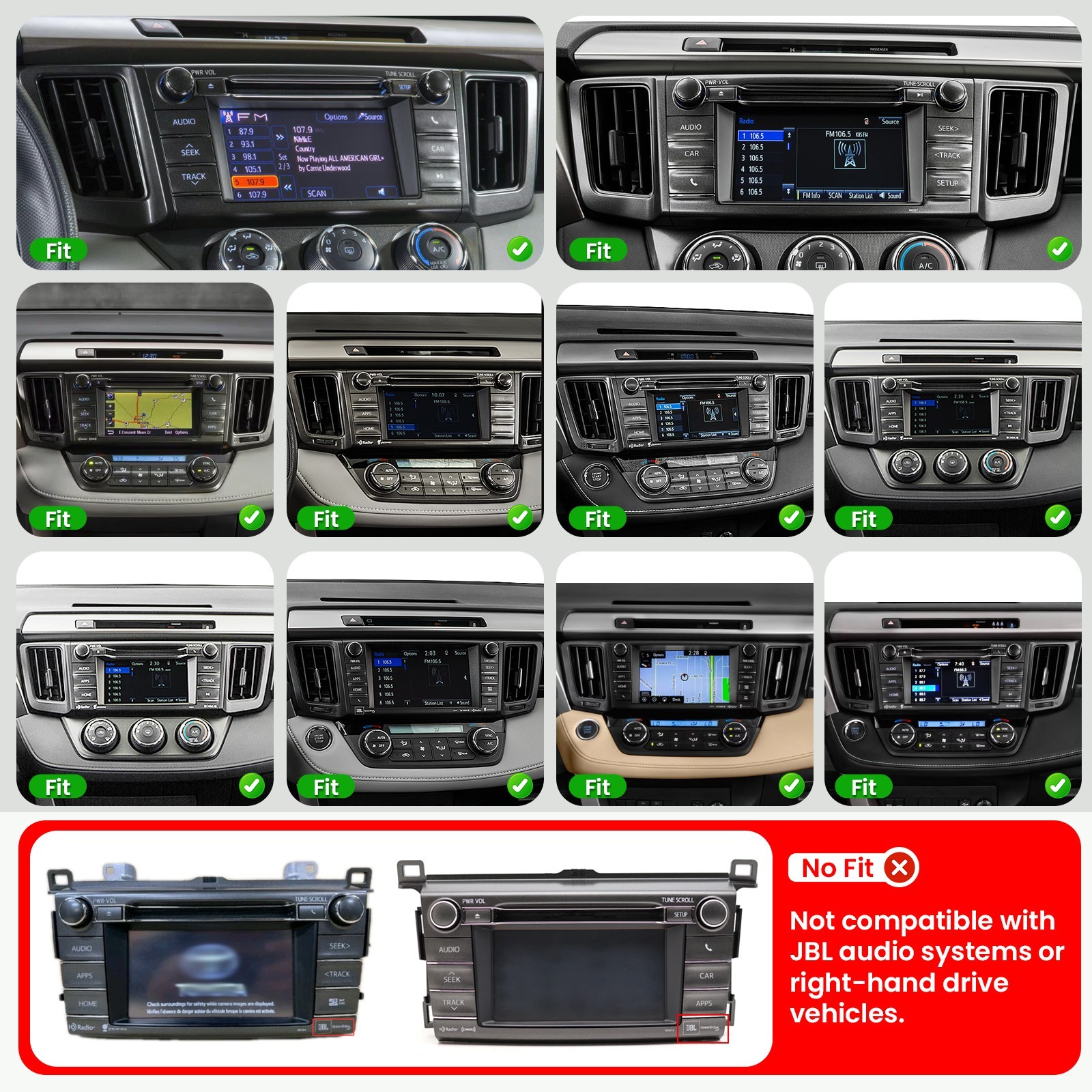 Car Radio Stereo Carplay For 2013-2018 RAV4 DSP 6+128G 10in