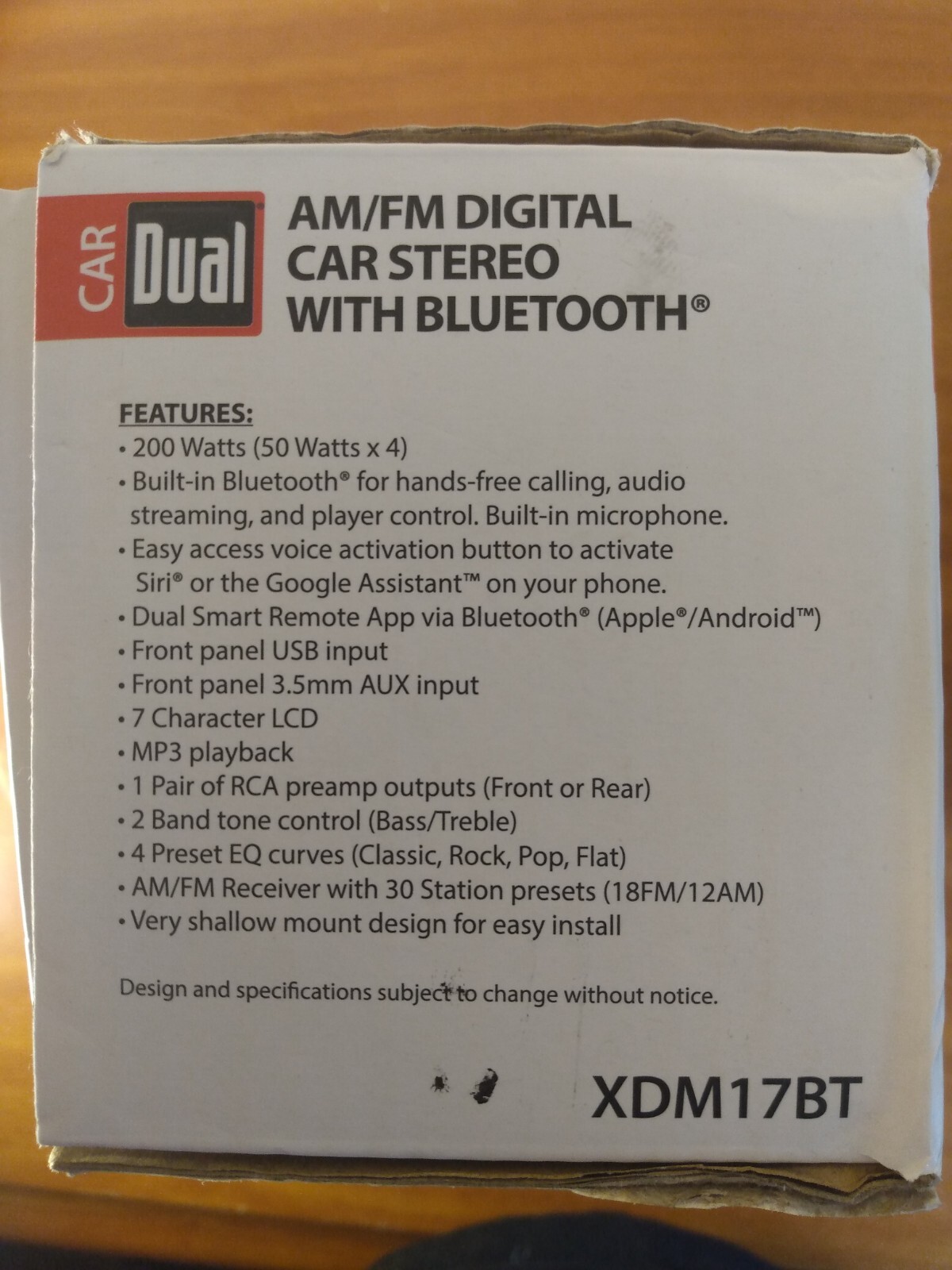 Car Duel Am/FM Digital Car Stereo With Bluetooth USB Input MP3 200 W, I Plug App