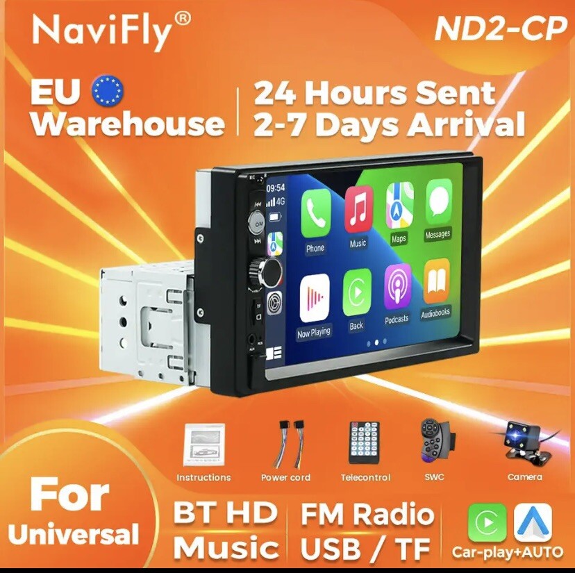 Car Radio 7 Inch 1 Din MP3 Multimedia Player Touch Screen