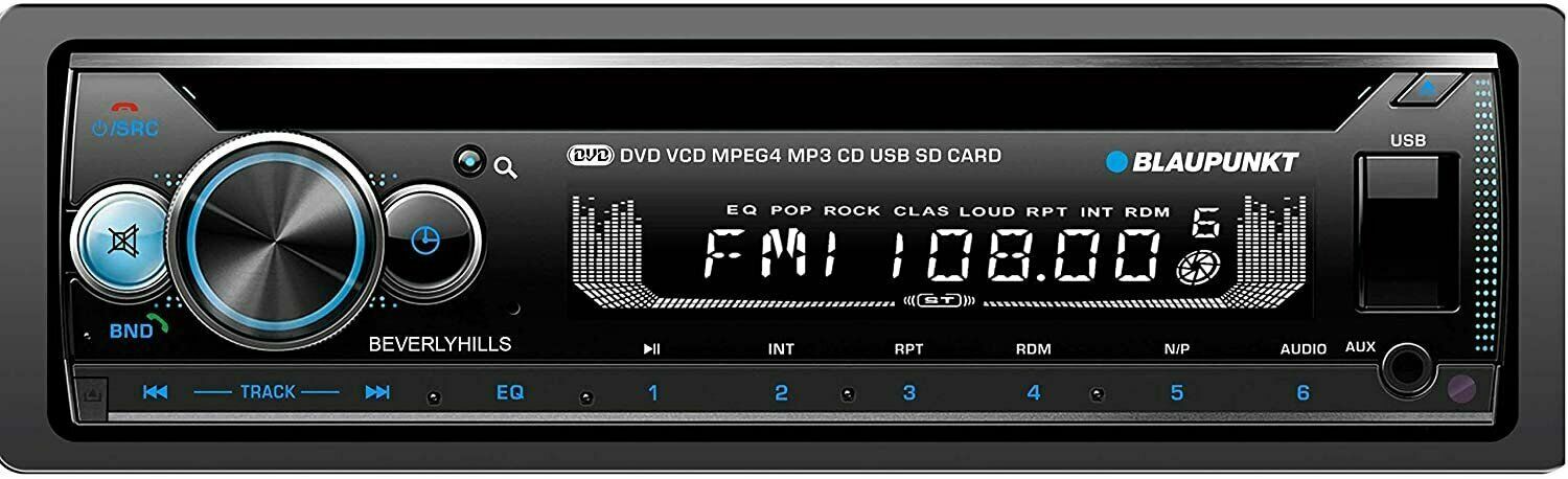 BLAUPUNKT Beverly Hills71 Single DIN Multimedia Car Stereo W/ Built IN Bluetooth