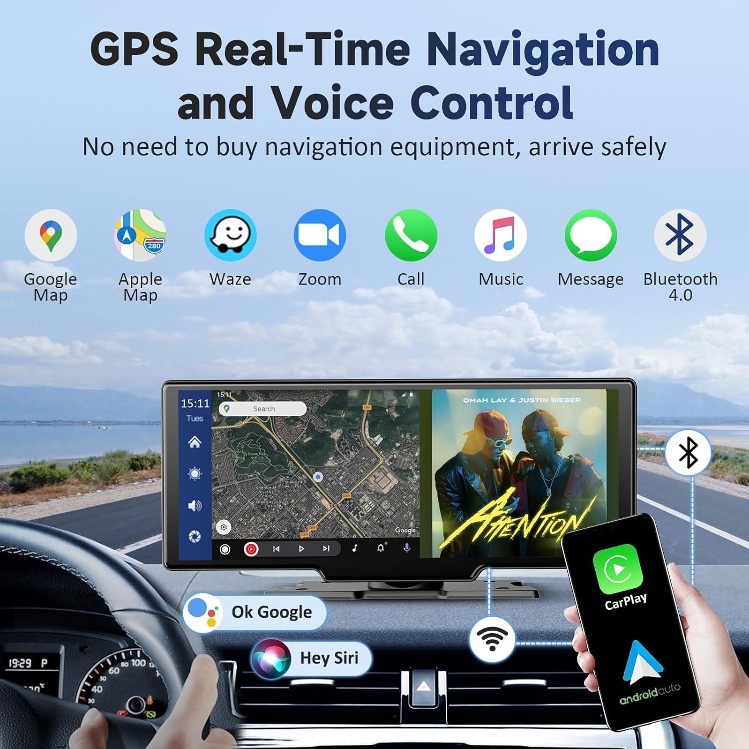 10.26Inch Carplay & Android Auto Car Screen – GPS, Bluetooth
