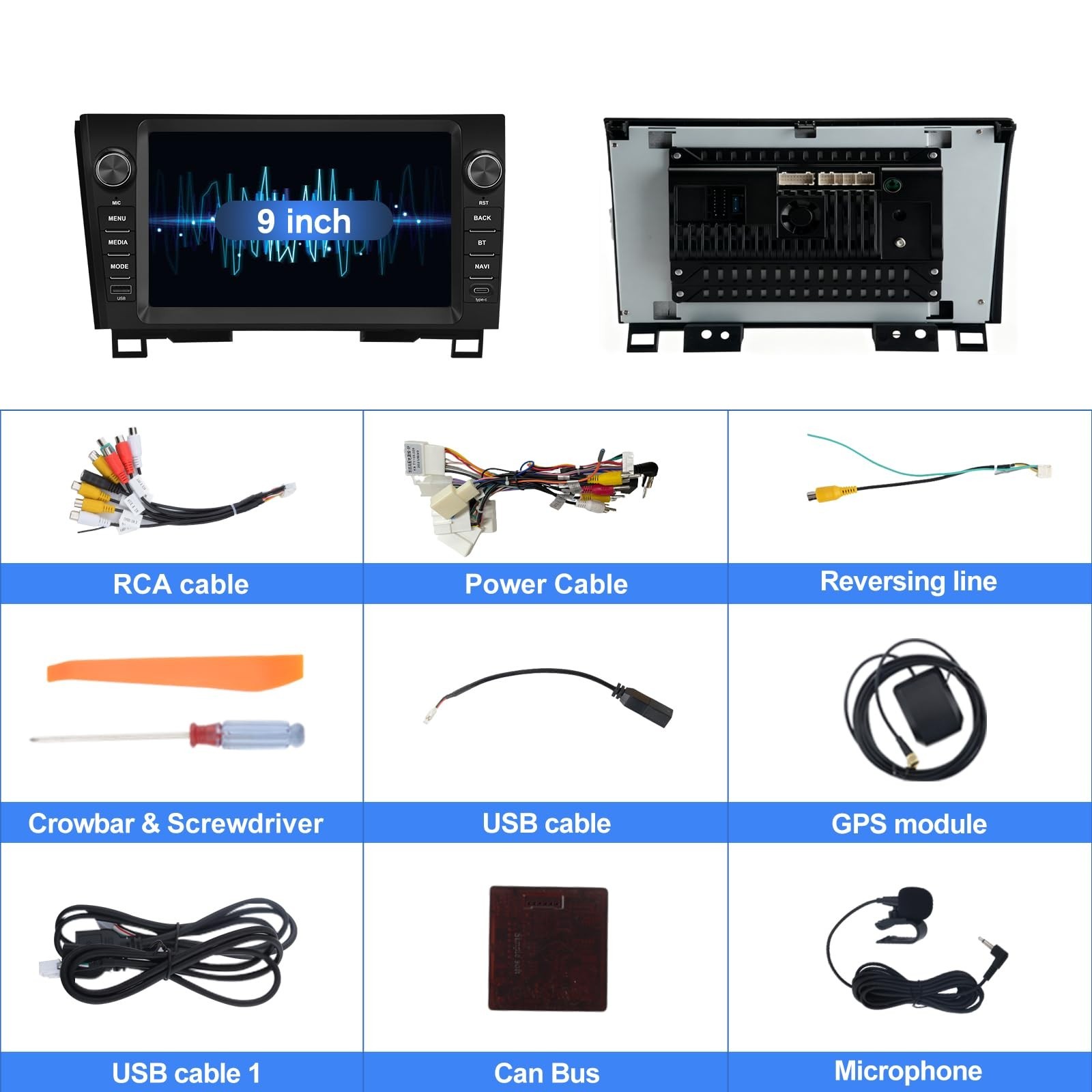 9 Inch Car Radio for Toyota Tundra 2007-2013 Sequoia 2008-2018, Android 13 To…