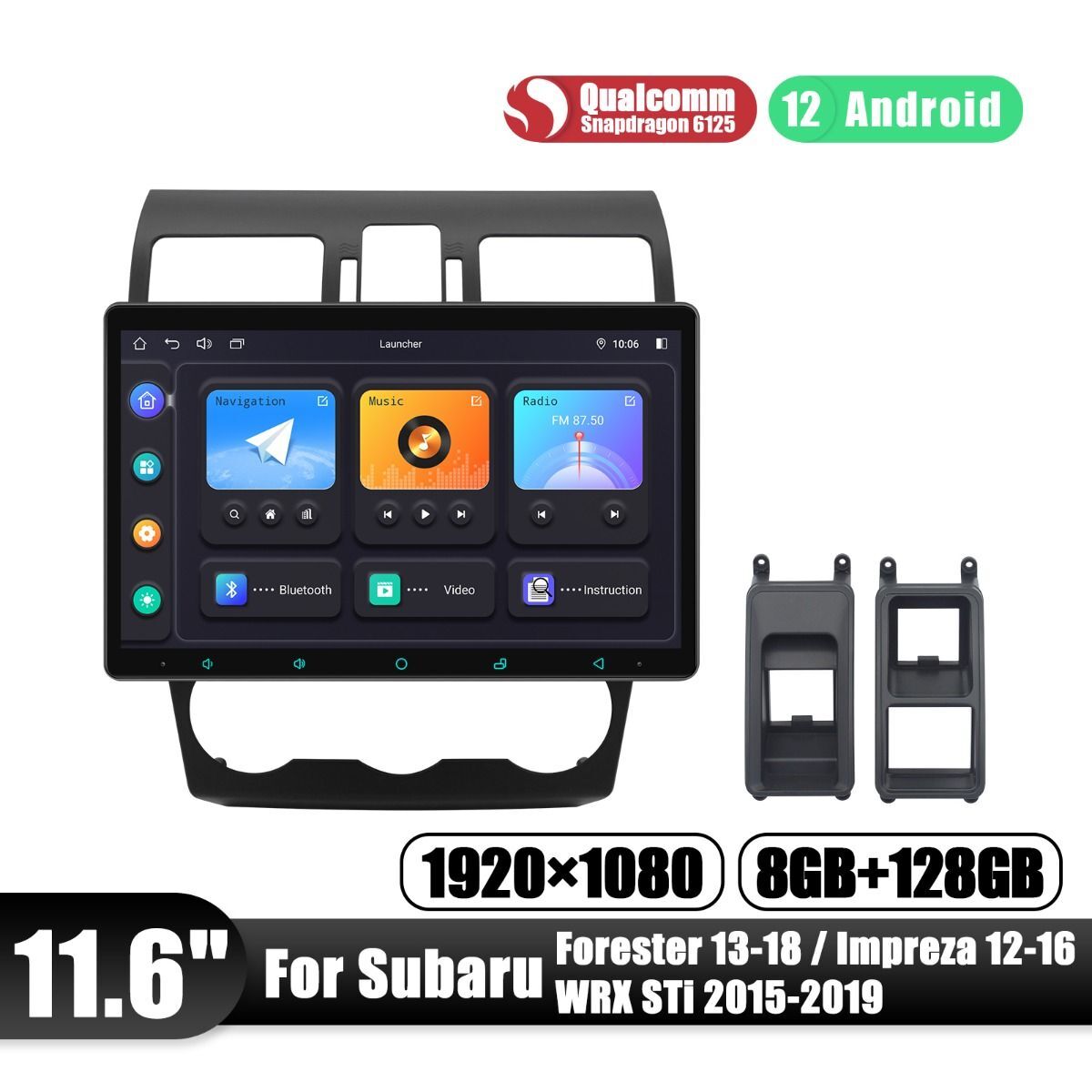 11.6 Inch Big Screen 1920X1080P Radio for Subaru Forester Support Harman Kardon
